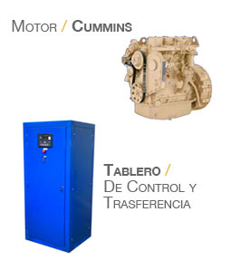 Motor cummins, tablero de control y trasferencia