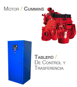 Motor cummins, tablero de control y trasferencia