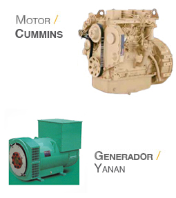 Motor cummins, tablero de control y trasferencia