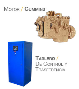 Motor cummins, tablero de control y trasferencia