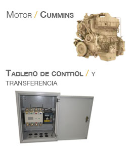 Motor cummins, tablero de control y trasferencia